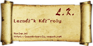 Lezsák Károly névjegykártya